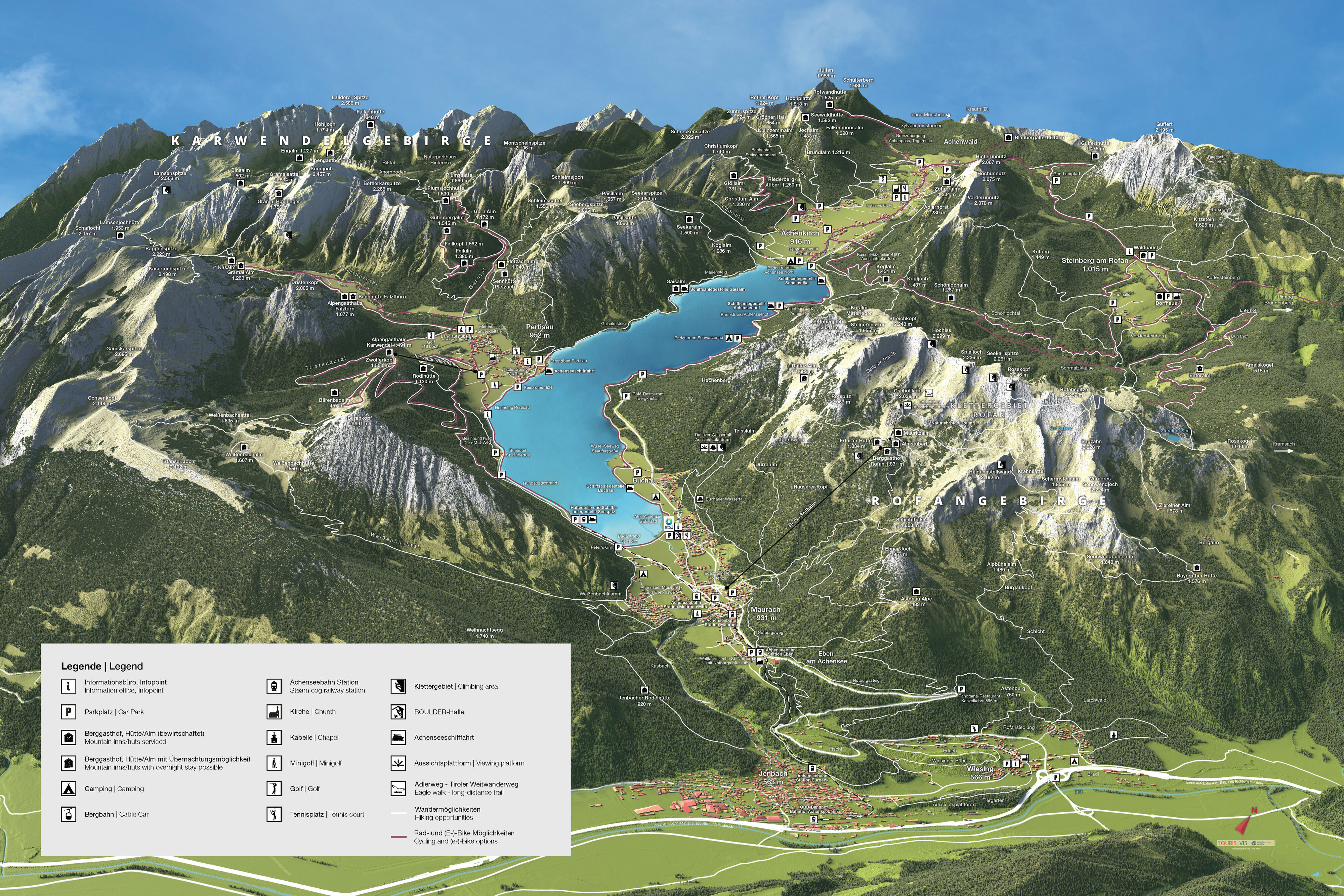 Pertisau - resort map