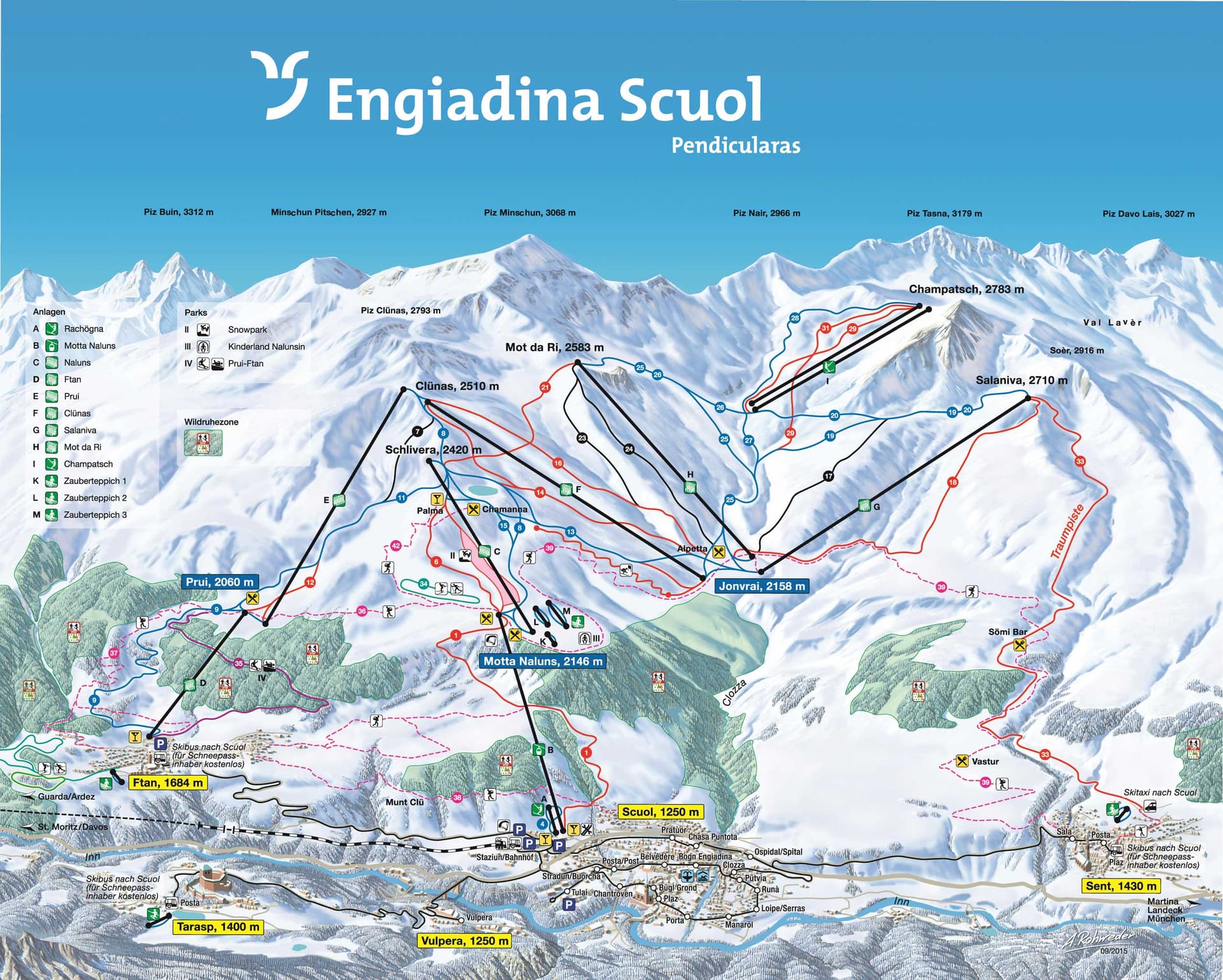 Ftan ski map