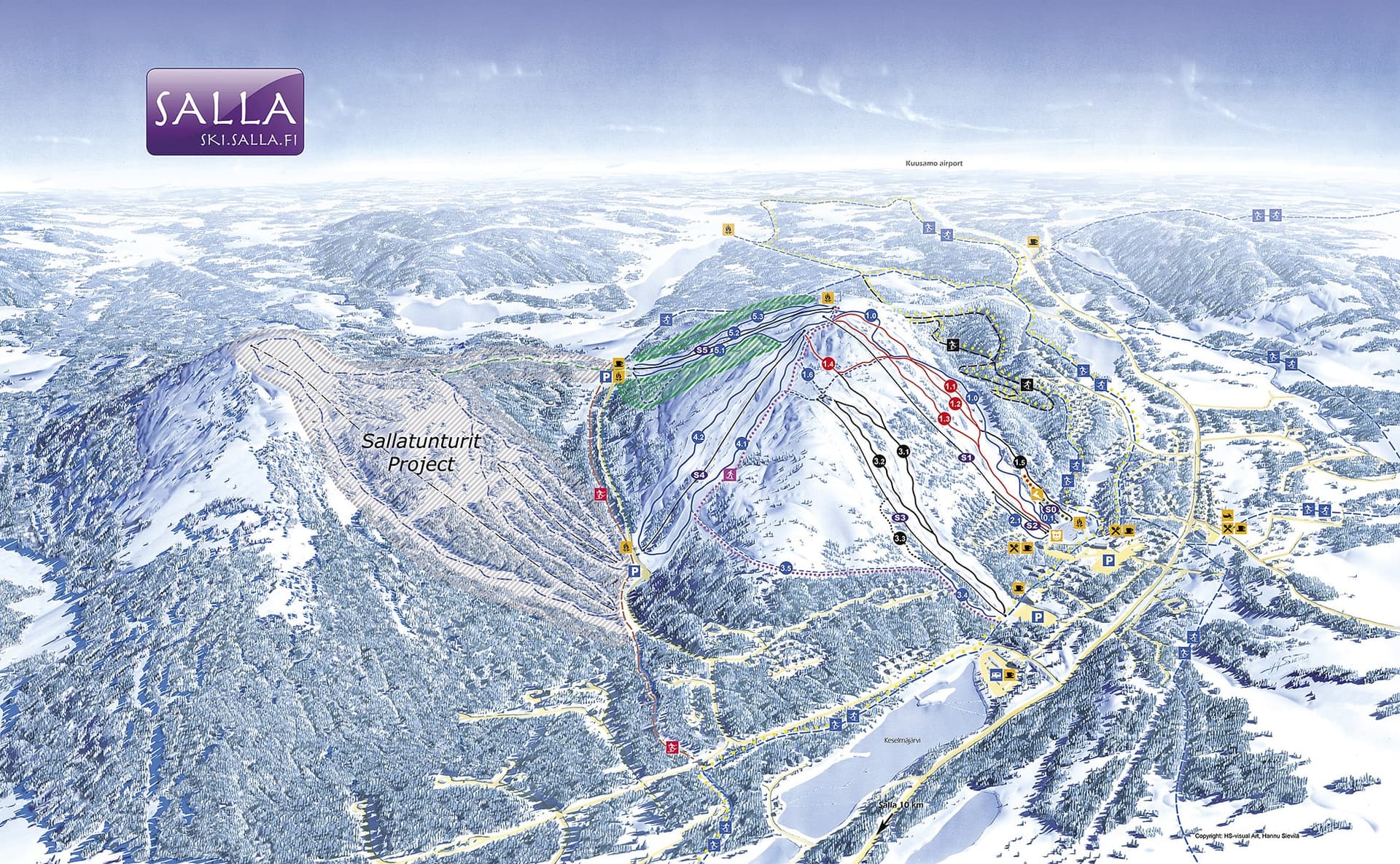 Salla ski map