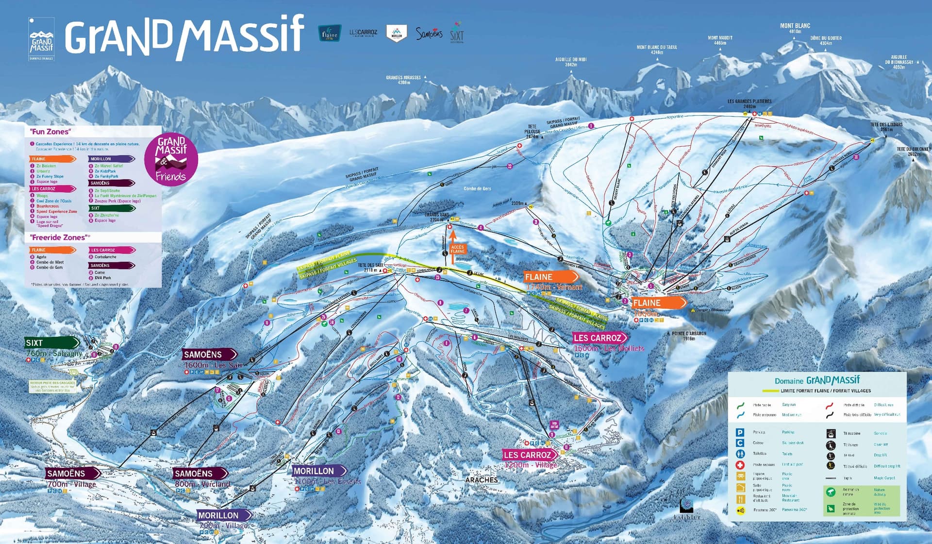 Morillon ski map